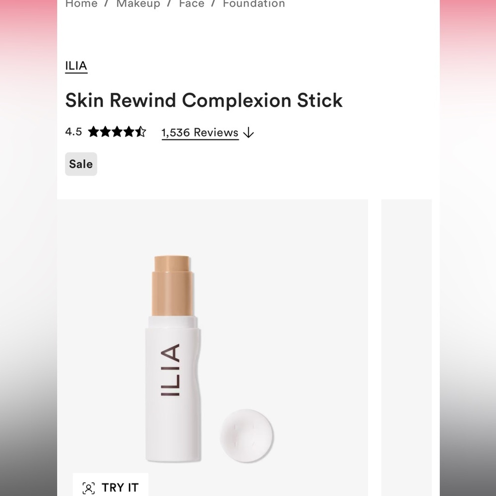 Ilia skin rewind complexion stick-16N madrone